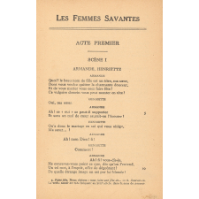 Les Femmes savantes.