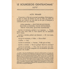 Le Bourgeois Gentilhomme. Comédie-ballet.