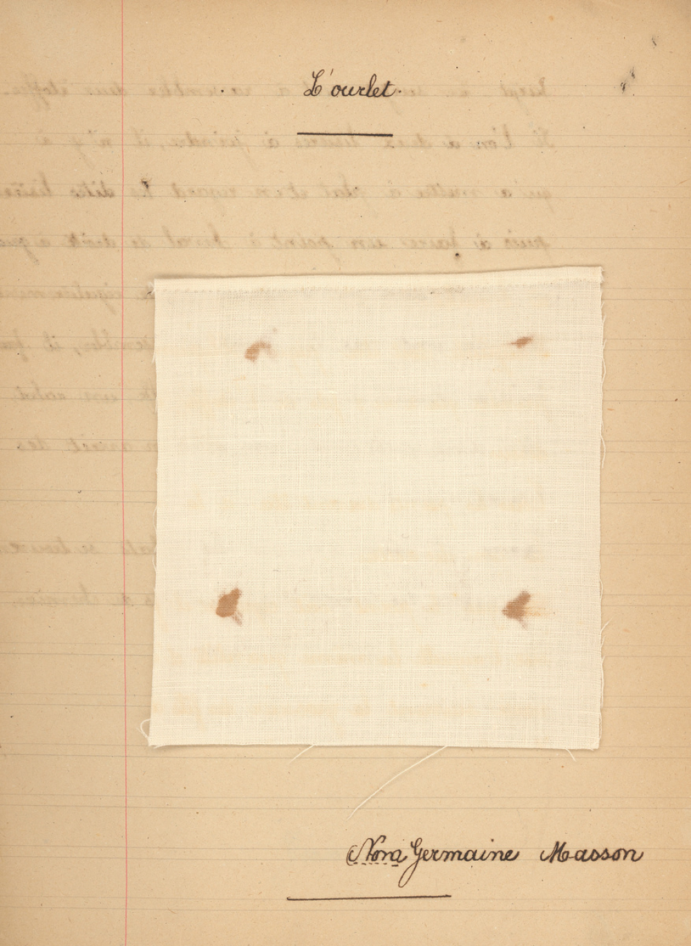 Cahier de couture. 