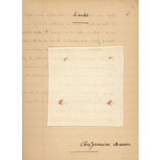 Cahier de couture. 