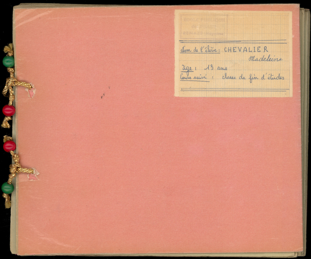 Cahier de couture. 