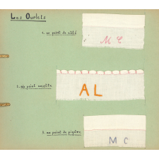 Cahier de couture. 