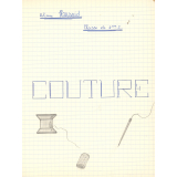 Cahier de couture. 