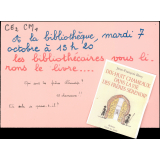 Annonce d'une animation en bibliothèque