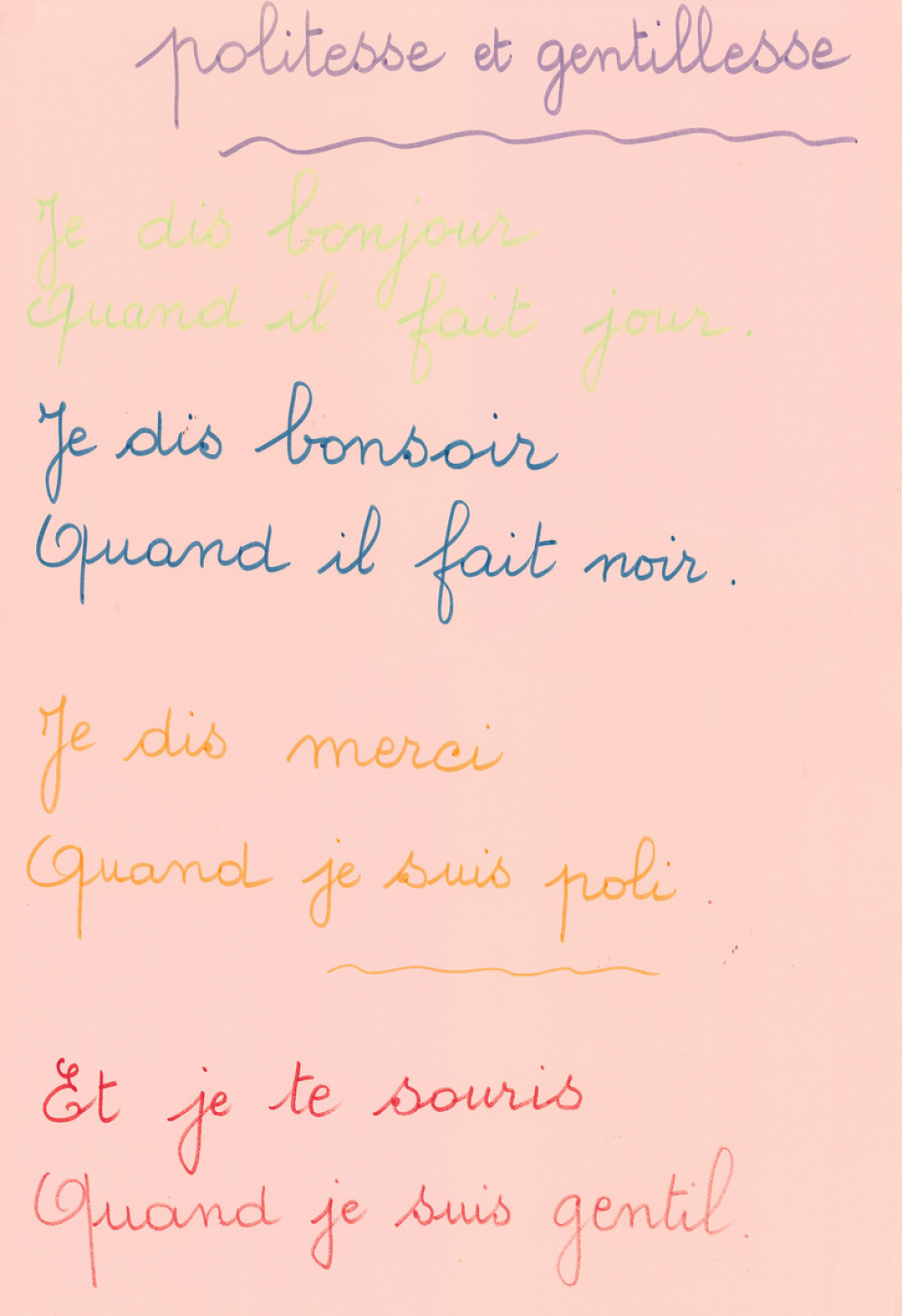 Politesse et gentillesse