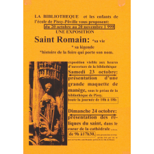 Affiche de présentation de l'exposition Saint Romain