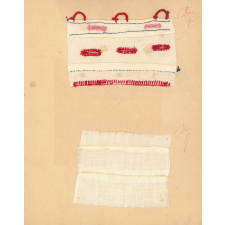 Cahier de travail manuel et de couture. 