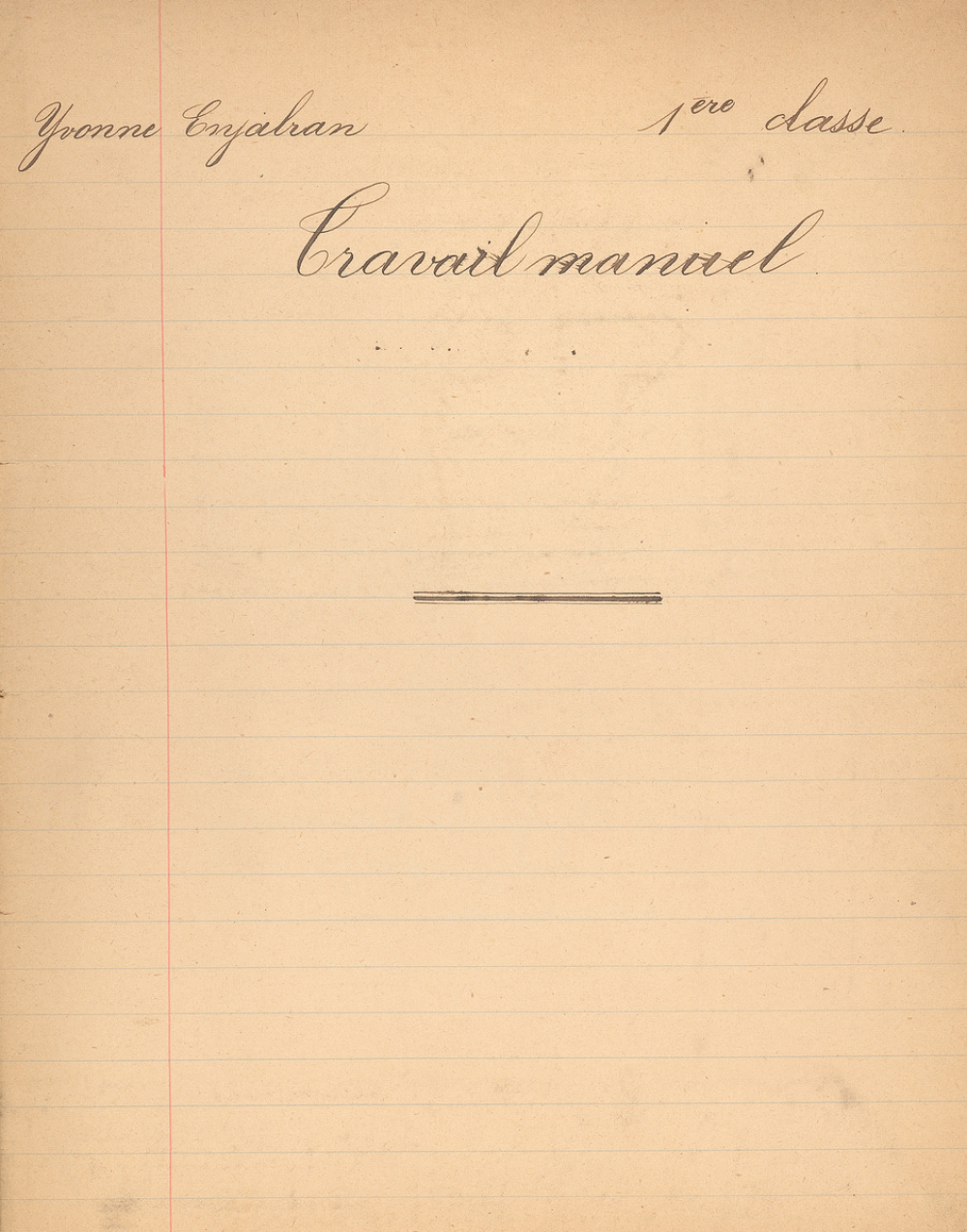 Cahier de travail manuel. Travaux de couture. 