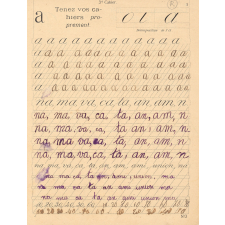 Cahiers avec modèles et gravures, 3 Modèles à la page (Méthode Marchand)
