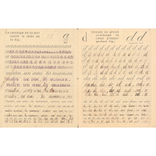 Cahiers avec modèles et gravures, 3 Modèles à la page (Méthode Marchand)