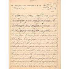 Cahiers avec modèles et gravures, 3 Modèles à la page (Méthode Marchand)