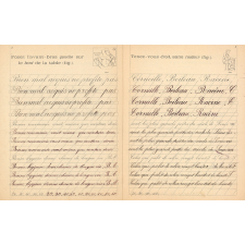 Cahiers avec modèles et gravures, 3 Modèles à la page (Méthode Marchand)