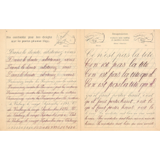 Cahiers avec modèles et gravures, 3 Modèles à la page (Méthode Marchand)