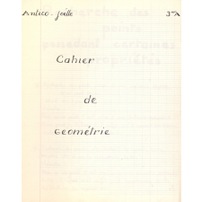 Cahier de géométrie