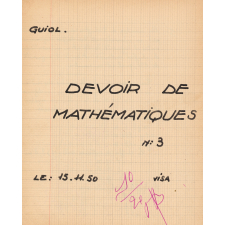 Devoir de Mathématiques n°3