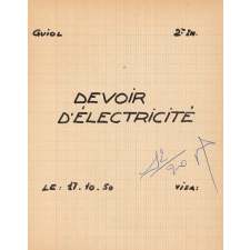 Devoir d'électricité