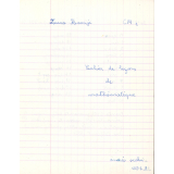 Cahier de leçons de mathématiques