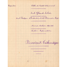 Devoirs d'Arithmétique