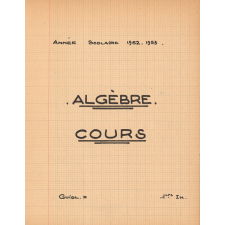 Algèbre : cours