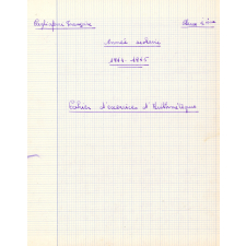 Cahier d'exercices d'arithmétique