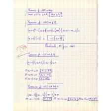 Cahier d'exercices d'algèbre