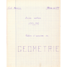 Cahier de géométrie