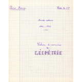 Cahier d'exercices de géométrie