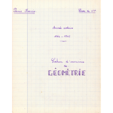 Cahier d'exercices de géométrie