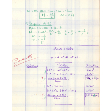 Cahier d'exercices de géométrie