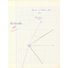 Cahier de devoirs de géométrie