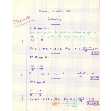 Cahier d'exercices d'Algèbre
