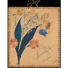Travail manuel. Carte de bonne fête.