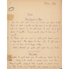 Cahier de travaux manuels. Cahier de couture.