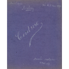 Cahier de couture. 