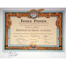Ecole Pigier - Certificat de Teneur de Livres.