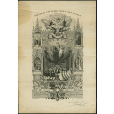Attestation de première communion. Précieux Souvenir pour l'Âme fidèle.