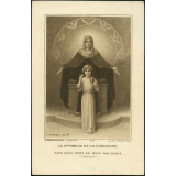 Image religieuse. La Ste Vierge et l'Eucharistie.