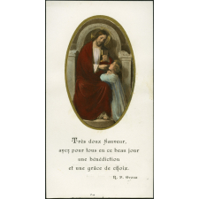 Image religieuse. Très doux Sauveur, ayez pour tous en ce beau jour une bénédiction et une grâce de choix.