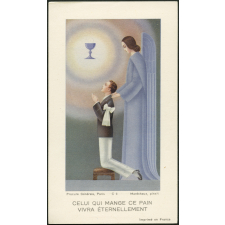 Image religieuse. Celui qui mange ce pain vivra éternellement.