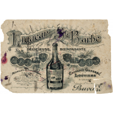 Buvard publicitaire. Liqueur de l'ancien couvent Ste Barbe.