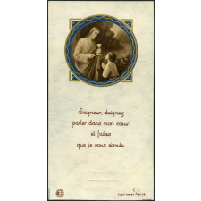 Image religieuse. Seigneur, daignez parler dans mon coeur et faites que je vous écoute.