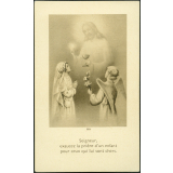 Image de communion. Seigneur, exaucez la prière d'un enfant pour ceux qui lui sont chers.