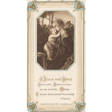 Carte. Souvenir de mariage. 