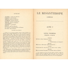 Le Misanthrope. Comédie.