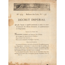 Decret Impérial, qui fixe l'époque à laquelle commencent à courir les années de jouissance des Brevets d'invention, de perfectionnement et d'importation.
