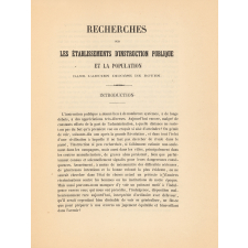 Recherches sur les établissements d'instruction publique et la population dans l'ancien diocèse de Rouen.