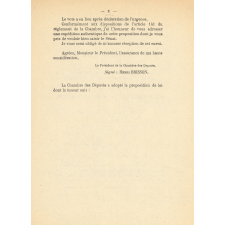 Sénat. Proposition de loi adoptée par la Chambre des Députés Tendant à accorder un congé spécial de deux mois avec traitement entier aux institutrices en couches.