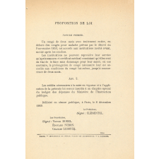 Sénat. Proposition de loi adoptée par la Chambre des Députés Tendant à accorder un congé spécial de deux mois avec traitement entier aux institutrices en couches.