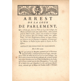 Arrest de la cour de parlement.