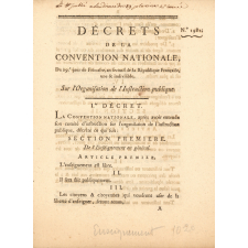 Décrets de la convention nationale sur l'organisation de l'instruction publique.